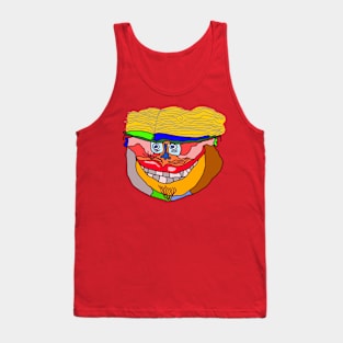 Funny colorful cute face Tank Top